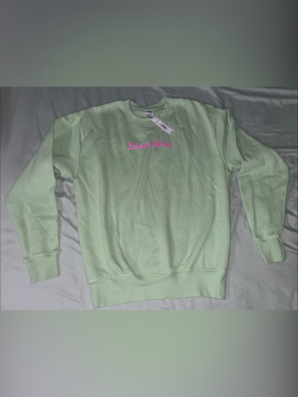 PINK Victoria's Secret Mint Crewneck with Pink Script